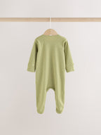 Pink/Green Bunny Wrap Baby Sleepsuits 3 Pack (0mths-3yrs)