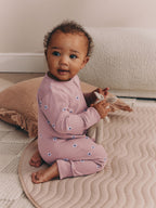 Brown/Blue Heart Two-Way Zip Baby Sleepsuits 4 Pack (0mths-3yrs)