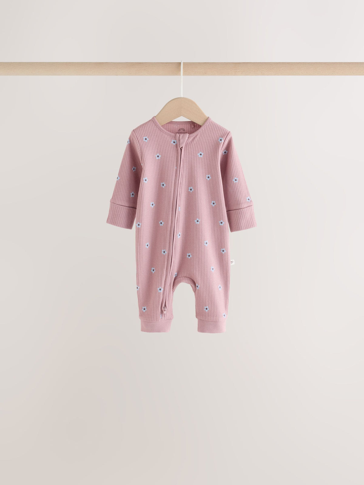 Brown/Blue Heart Two-Way Zip Baby Sleepsuits 4 Pack (0mths-3yrs)
