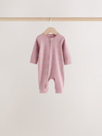 Brown/Blue Heart Two-Way Zip Baby Sleepsuits 4 Pack (0mths-3yrs)