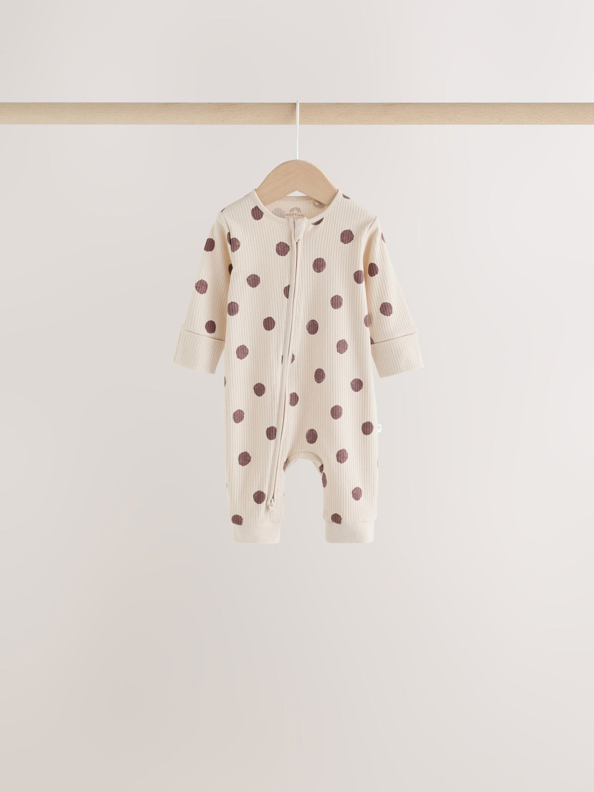 Brown/Blue Heart Two-Way Zip Baby Sleepsuits 4 Pack (0mths-3yrs)