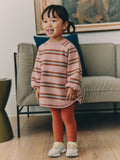 Pink/Cream Stripe Sweatshirt and Leggings Set (3mths-7yrs)