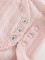 Ecru/Pink Cloud Long Sleeve Baby Bodysuits 5 Pack
