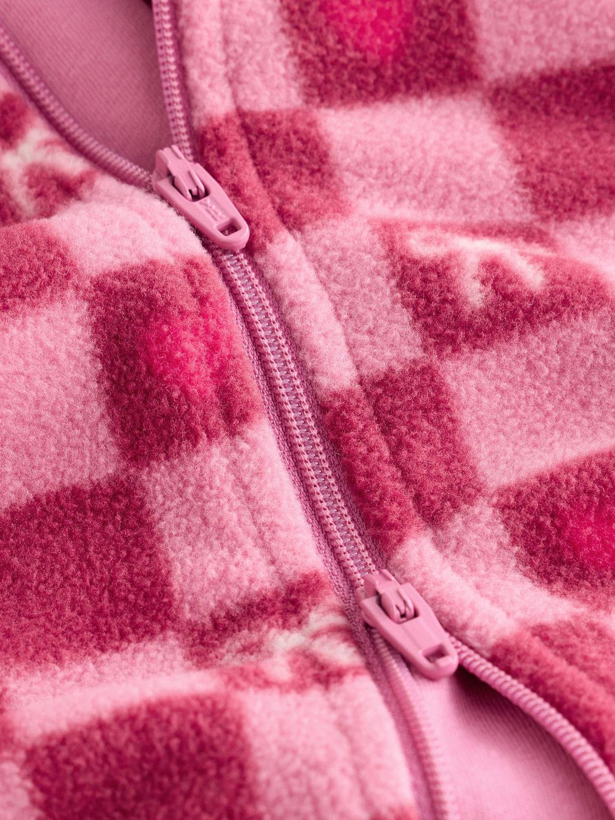 Pink/Red Bow Micro Fleece Two Way Zip Baby Sleepsuits 2 Pack