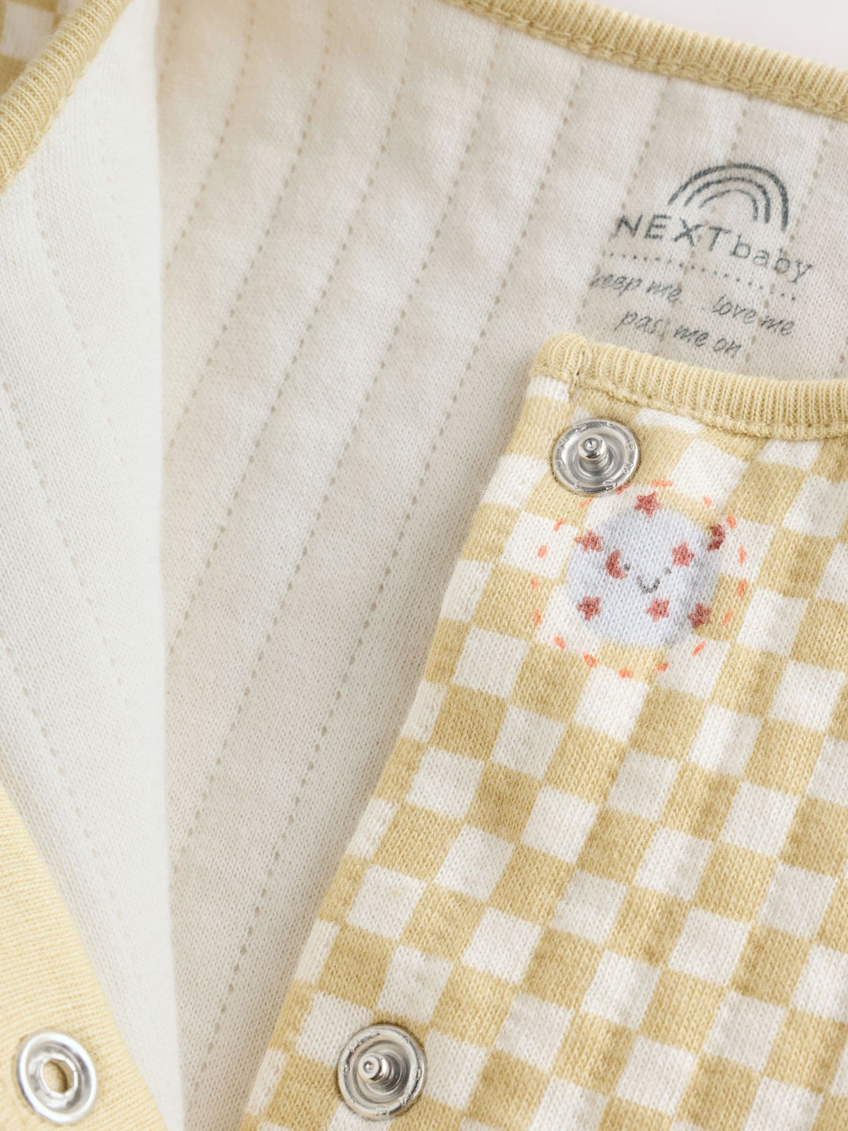 Navy/Yellow Space Quilted Sleepsuits 2 Pack