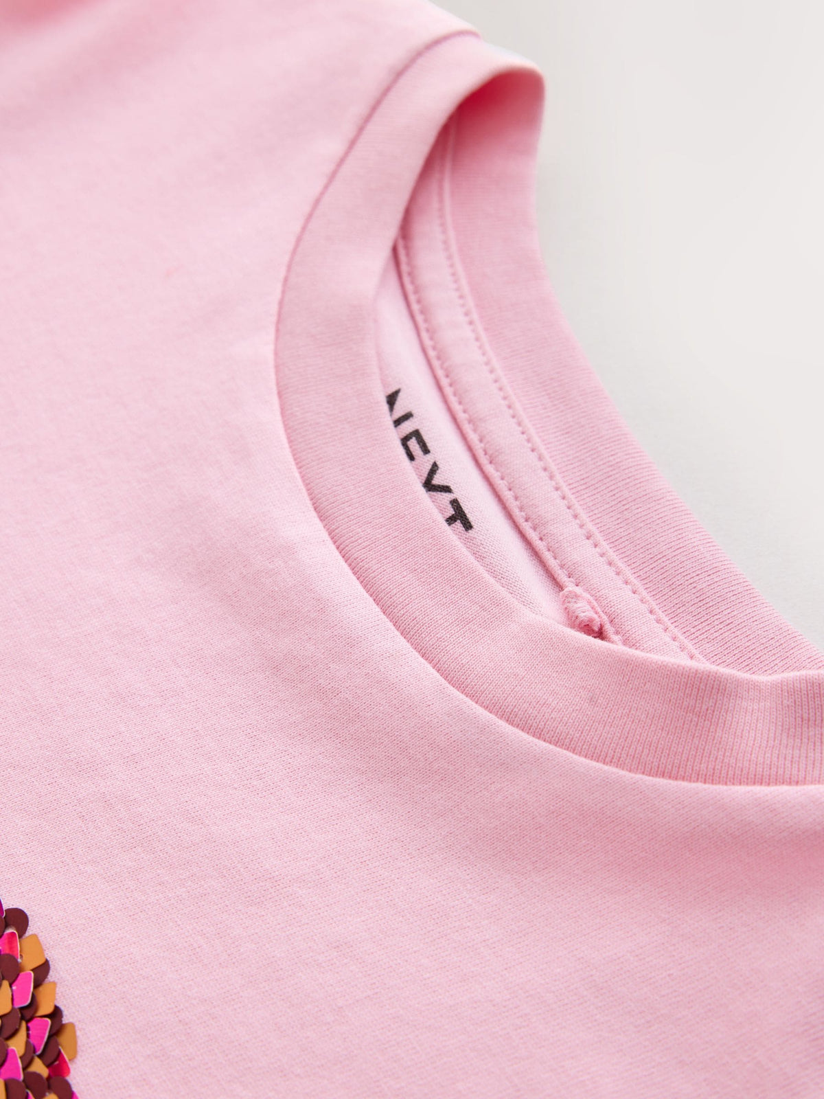 Pink Long Sleeve Sequin Heart Top (3-16yrs)