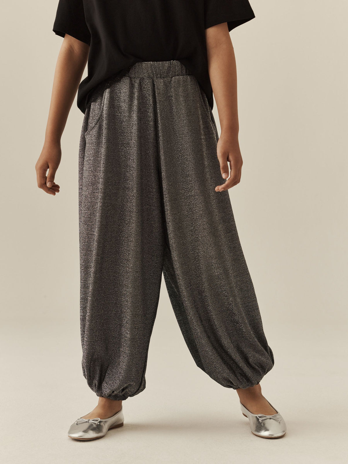 Black Lace T-Shirt and Balloon Trousers Set (3-16yrs)