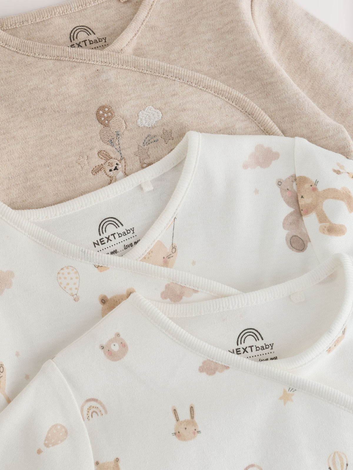 Neutral Bear Sleepsuits 3 Pack (0-2yrs)