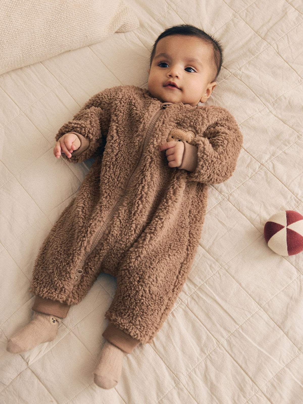 Brown Bear Borg Two Way Zip Sleepsuit