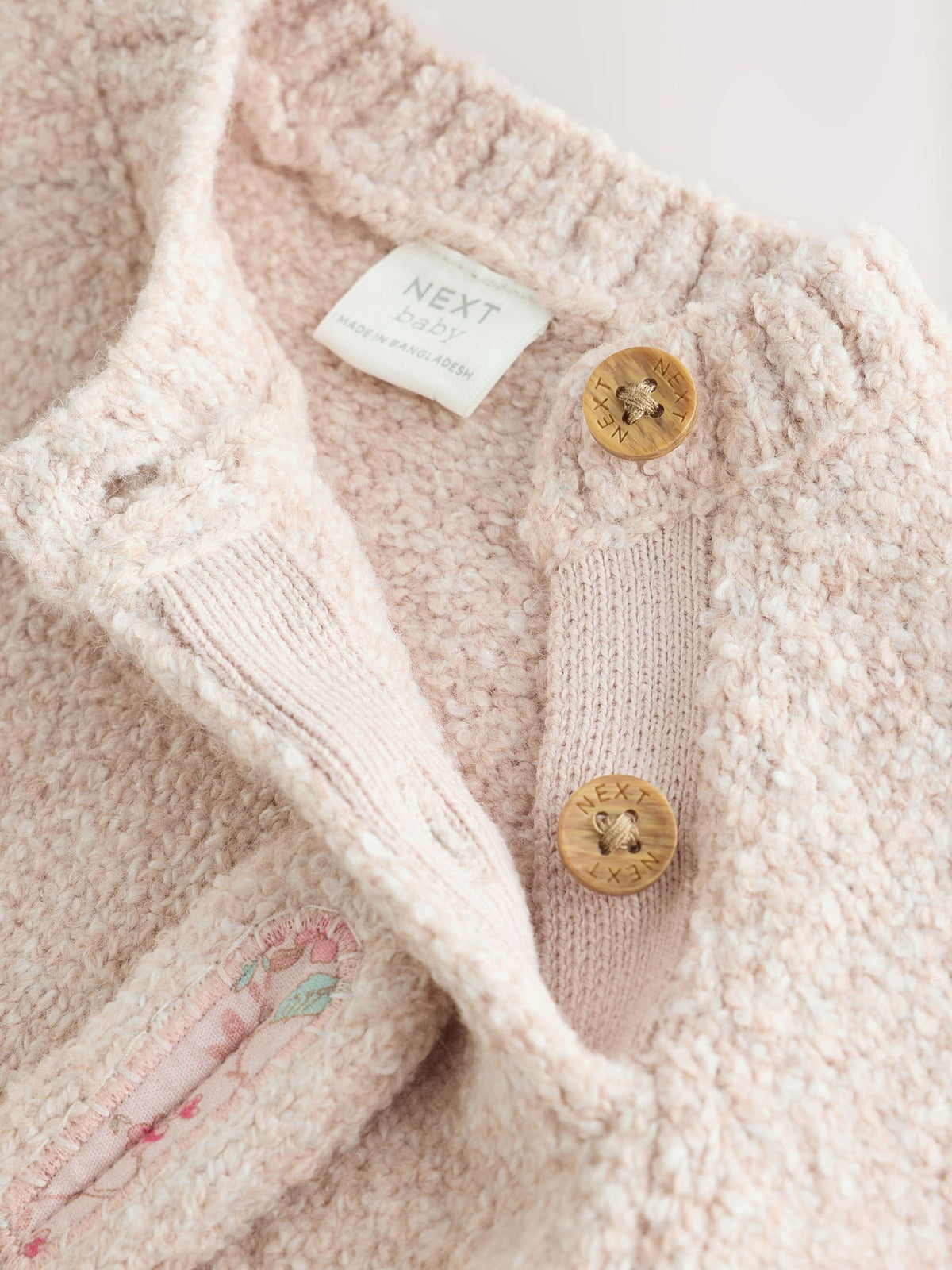Ecru Bunny Knitted Jumper and Floral Leggings Baby Set 2 Piece (0mths-2yrs)