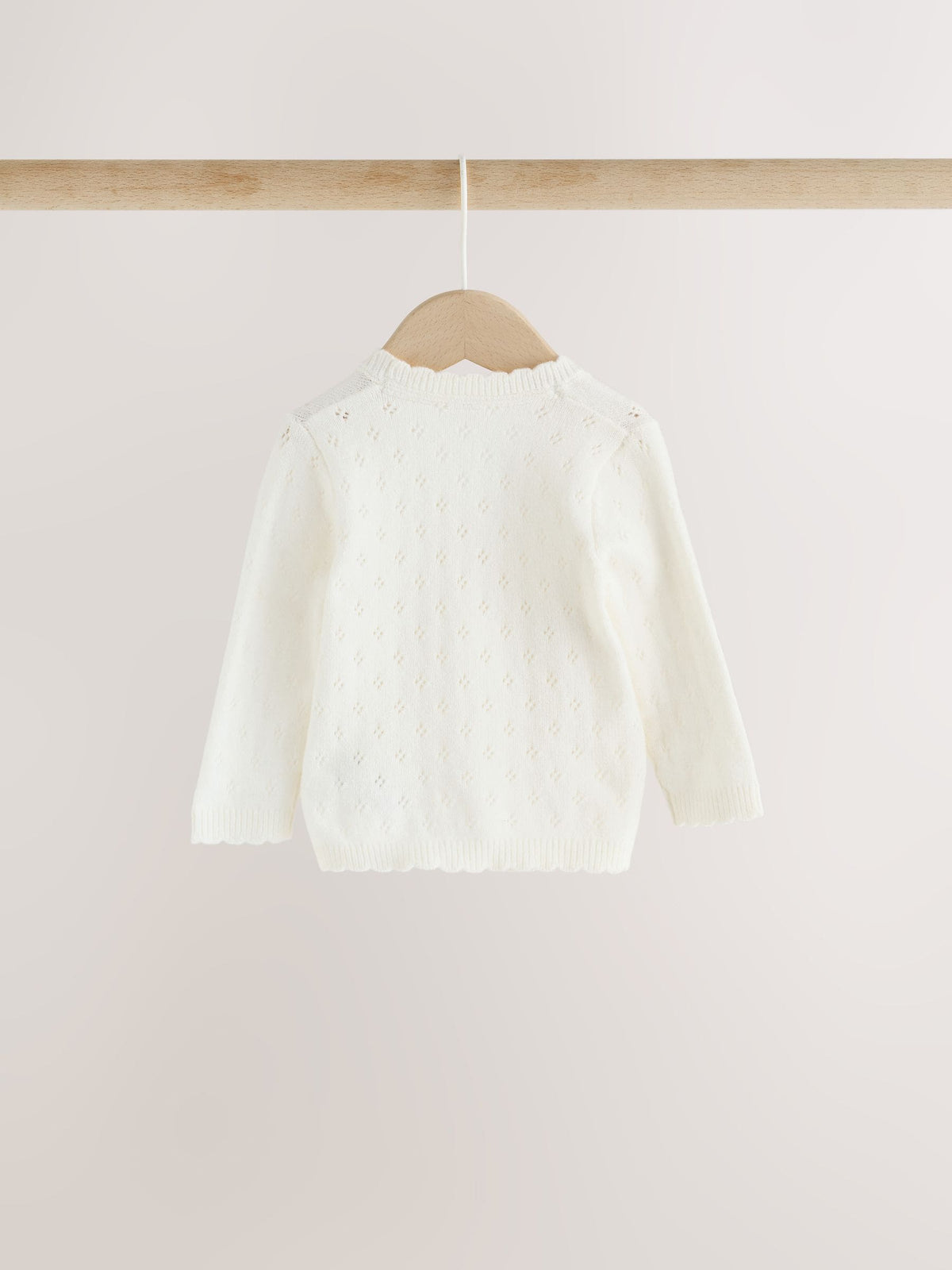 Ecru Cashmere Blend Knitted Wrap Over Cardigan and Leggings Baby 2 Piece Set (0mths-2yrs)