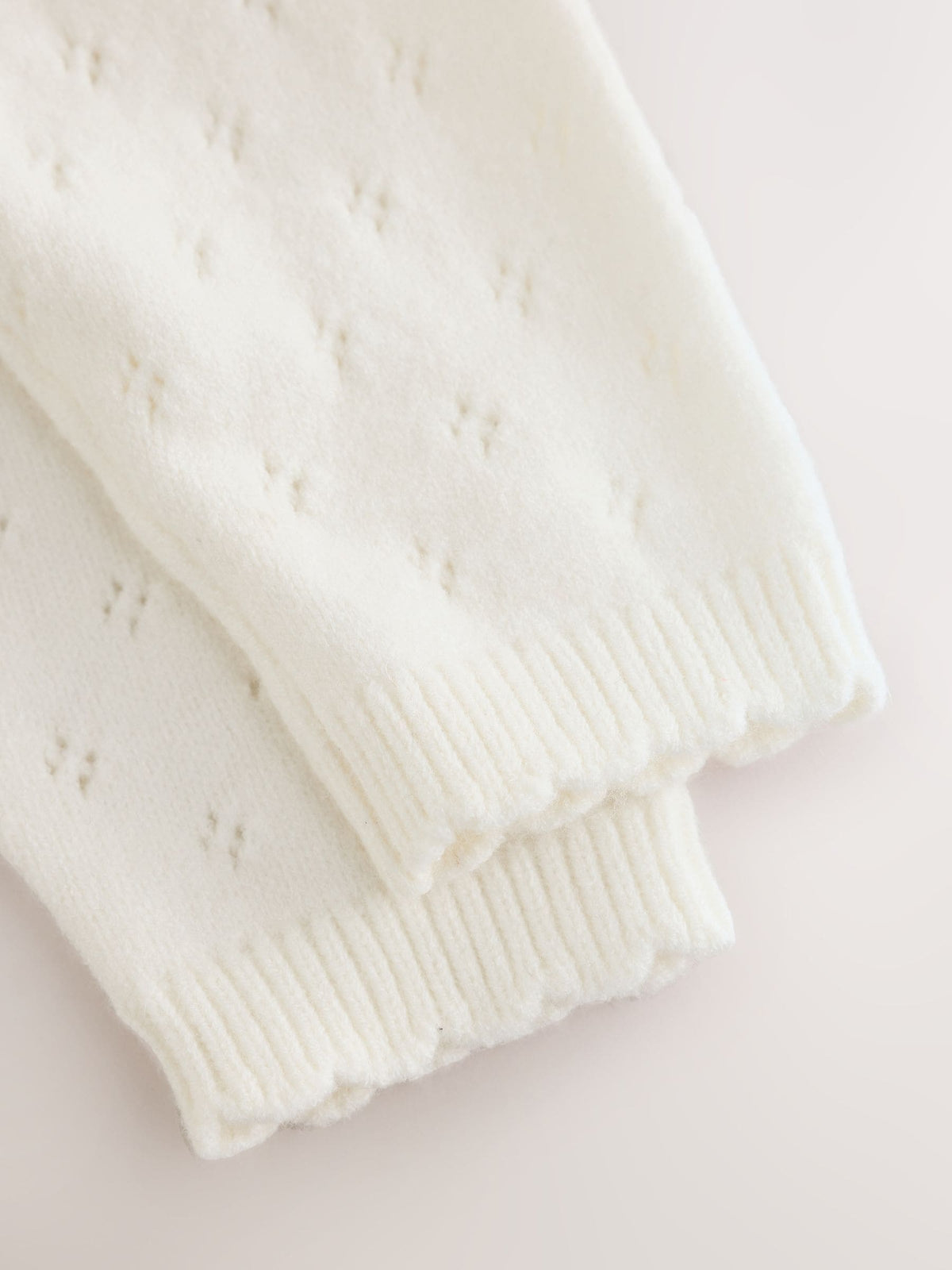 Ecru Cashmere Blend Knitted Wrap Over Cardigan and Leggings Baby 2 Piece Set (0mths-2yrs)