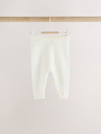 Ecru Cashmere Blend Knitted Wrap Over Cardigan and Leggings Baby 2 Piece Set (0mths-2yrs)