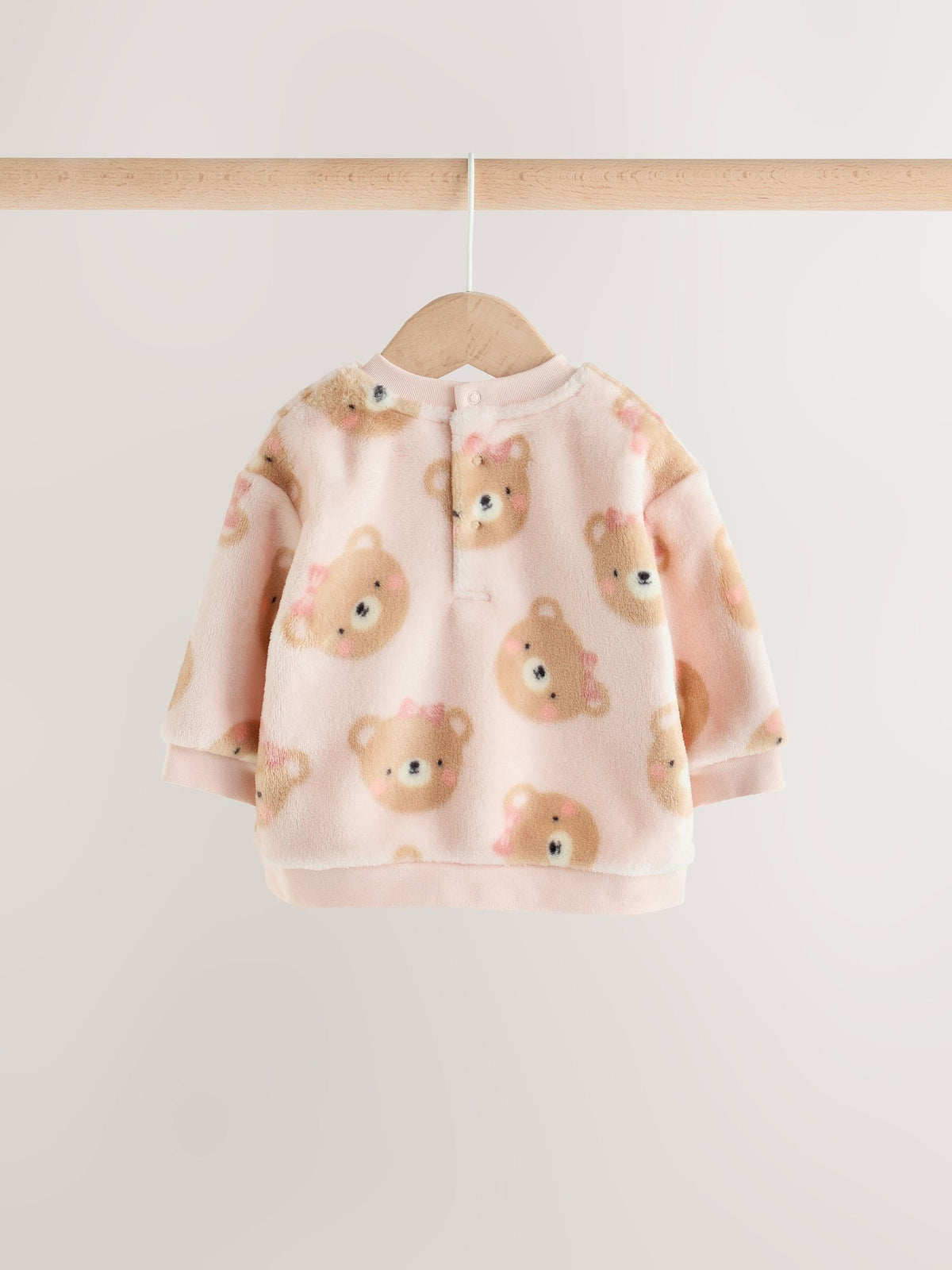 Pink Bear Baby Fleece Sweater and Leggings Set 2 Piece (0mths-2yrs)