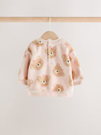 Pink Bear Baby Fleece Sweater and Leggings Set 2 Piece (0mths-2yrs)