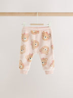 Pink Bear Baby Fleece Sweater and Leggings Set 2 Piece (0mths-2yrs)