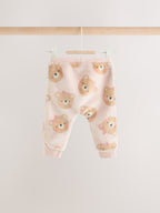 Pink Bear Baby Fleece Sweater and Leggings Set 2 Piece (0mths-2yrs)