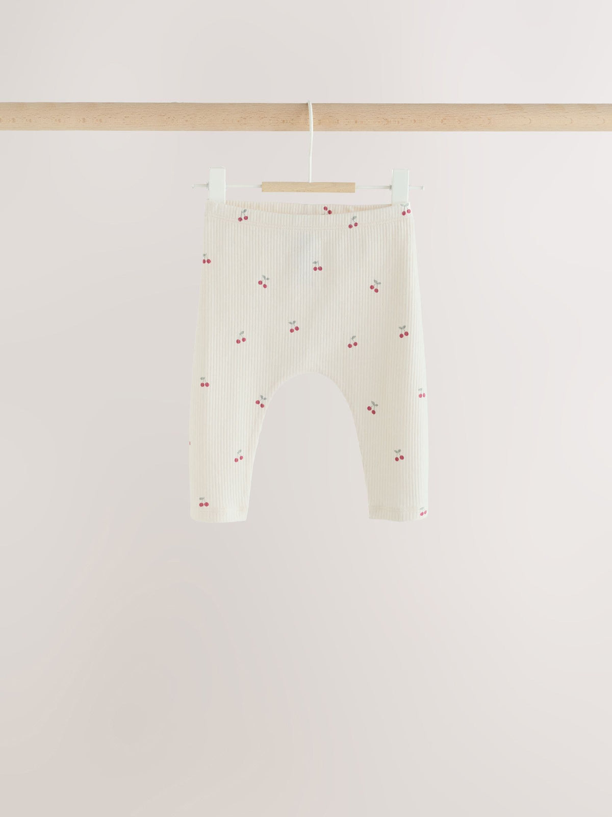 Pink Cherry Print Baby Leggings 5 Pack (0mths-2yrs)