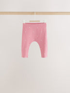 Pink Cherry Print Baby Leggings 5 Pack (0mths-2yrs)