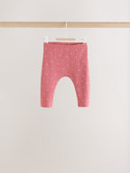 Pink Cherry Print Baby Leggings 5 Pack (0mths-2yrs)