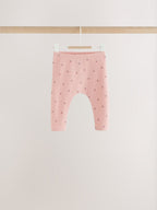 Pink Cherry Print Baby Leggings 5 Pack (0mths-2yrs)