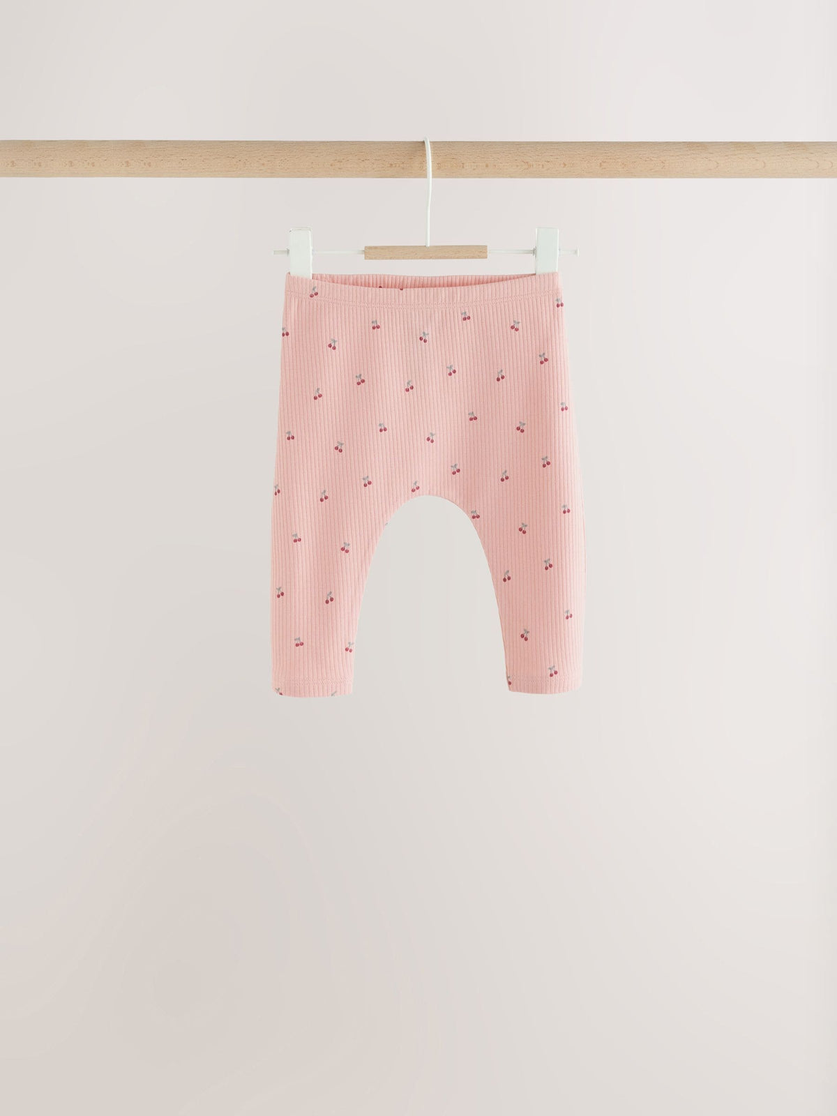 Pink Cherry Print Baby Leggings 5 Pack (0mths-2yrs)