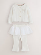 Baker by Ted Baker 2 Piece Mesh Tutu Top & Flare Leggings Set
