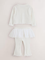 Baker by Ted Baker 2 Piece Mesh Tutu Top & Flare Leggings Set