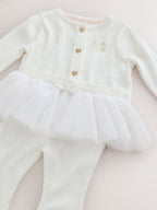 Baker by Ted Baker 2 Piece Mesh Tutu Top & Flare Leggings Set