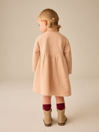 Ecru Embroidered Swan Long Sleeve Dress (3mths-7yrs)