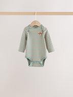 Neutral Hamish Long Sleeve Bodysuits 5 Pack