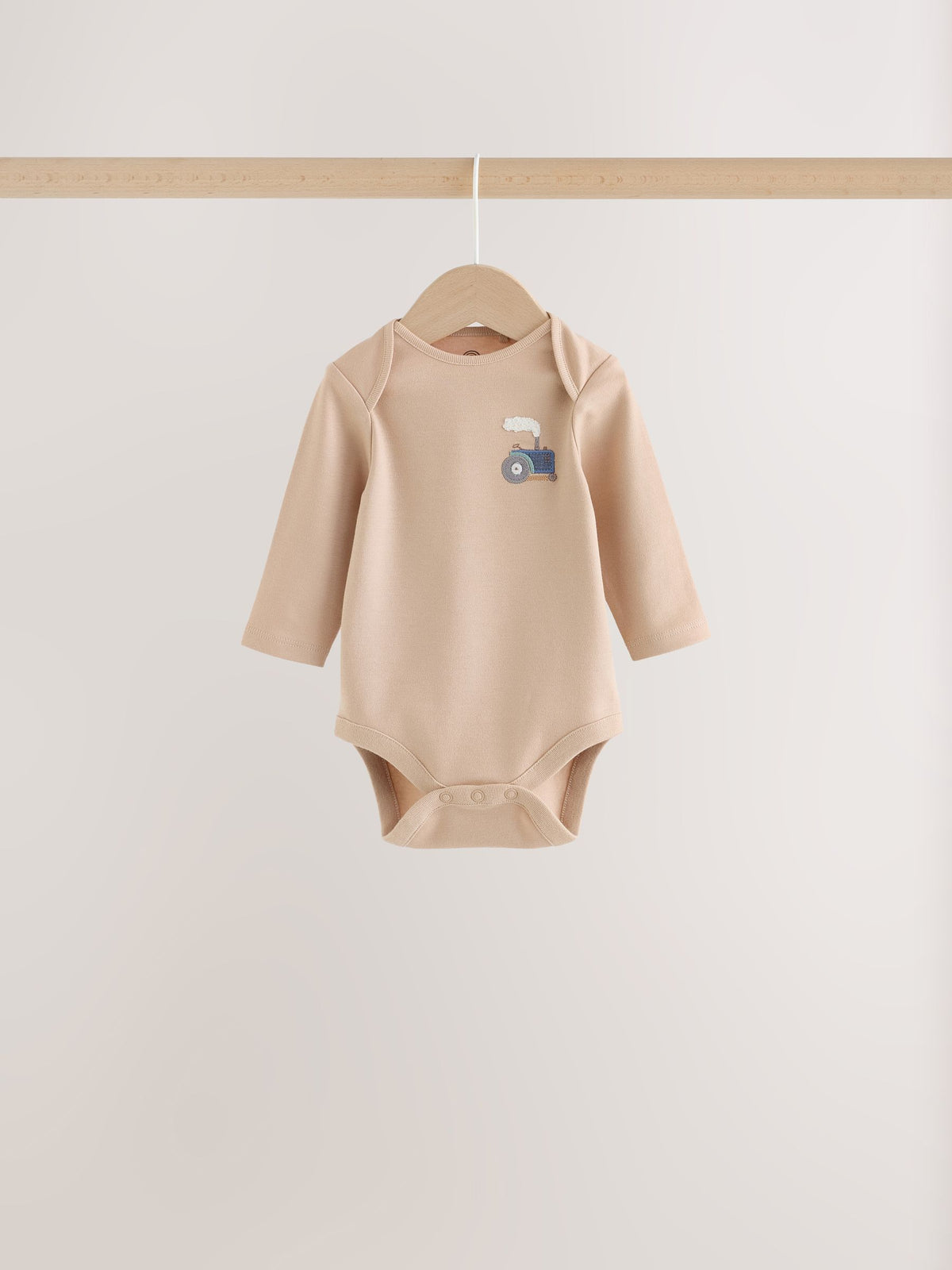 Neutral Hamish Long Sleeve Bodysuits 5 Pack