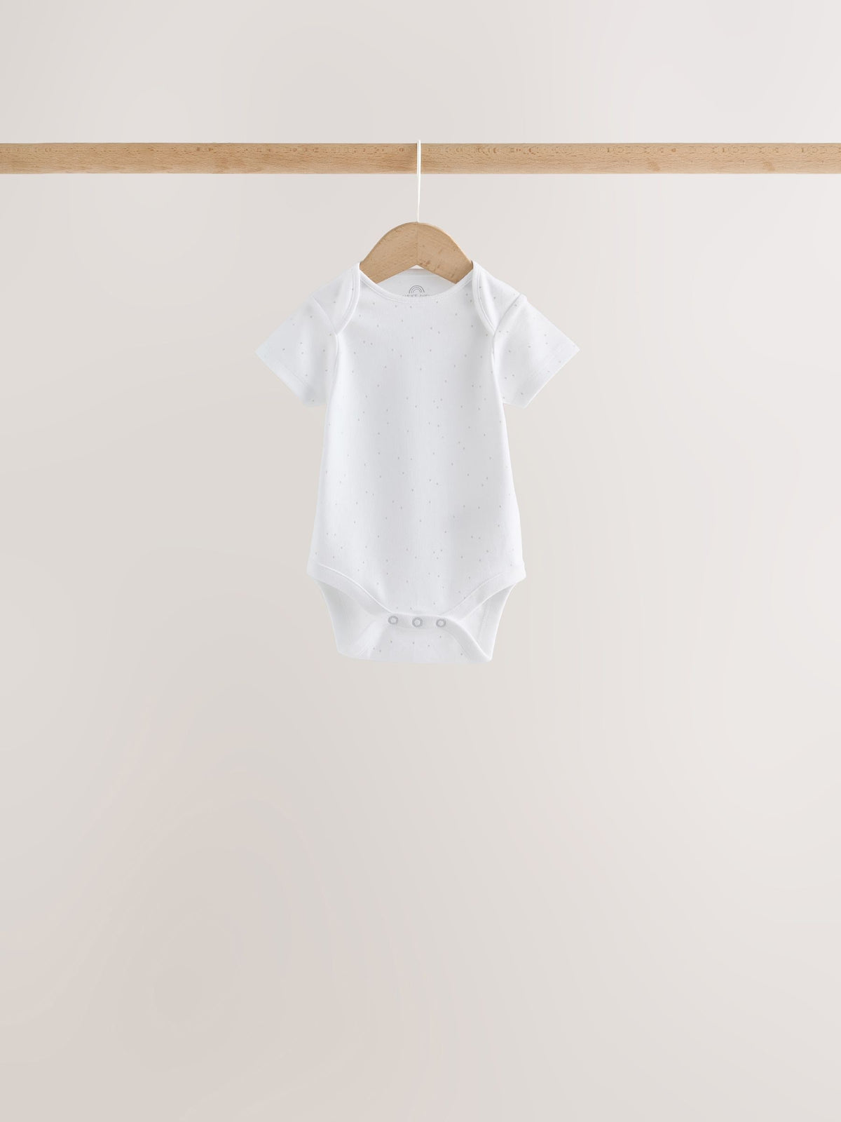 White Mini Safari Animals Short Sleeve Baby Bodysuits 5 Pack