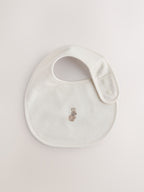 Neutral Bunny Baby Bibs 5 Pack