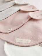 Neutral Bunny Baby Bibs 5 Pack