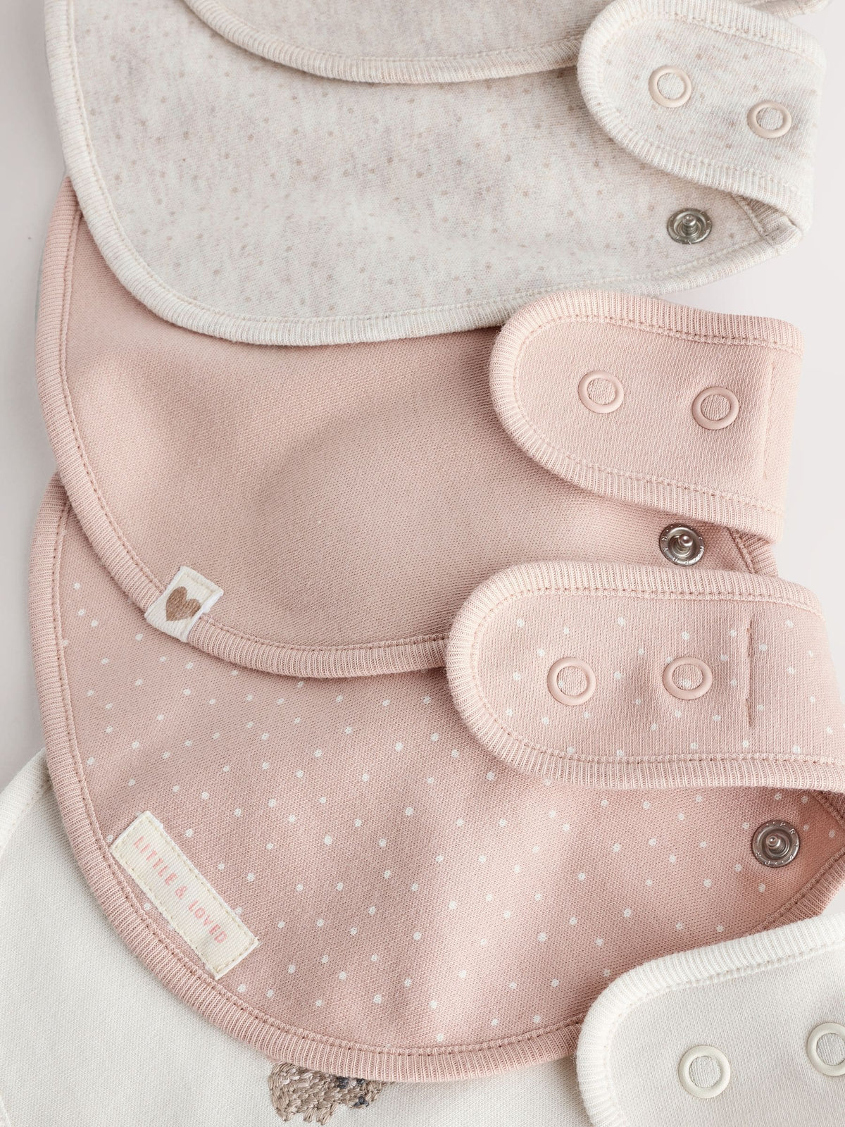 Neutral Bunny Baby Bibs 5 Pack