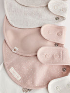 Neutral Bunny Baby Bibs 5 Pack