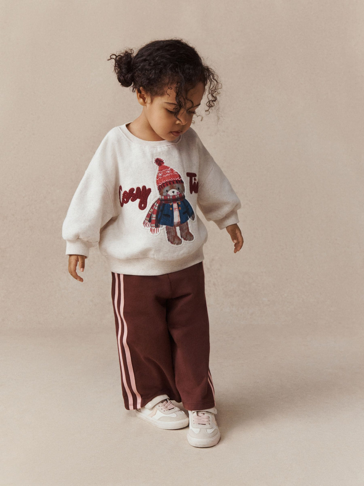 Cream Bear Crew Neck Sweatshirt (3mths-7yrs)