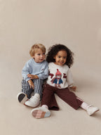 Cream Bear Crew Neck Sweatshirt (3mths-7yrs)