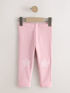 Black/Blue/Pink Cosy Fleece Lined Leggings 4 Pack (3mths-7yrs)