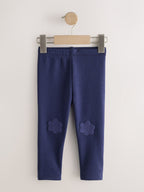 Black/Blue/Pink Cosy Fleece Lined Leggings 4 Pack (3mths-7yrs)