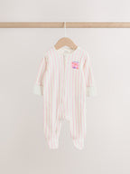 Red/Pink Baby Sleepsuits 3 Pack (0mths-3yrs)