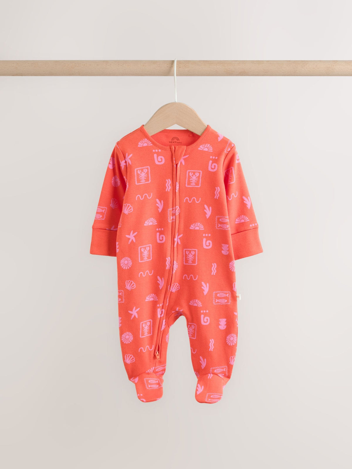 Red/Pink Baby Sleepsuits 3 Pack (0mths-3yrs)