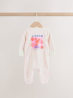 Red/Pink Baby Sleepsuits 3 Pack (0mths-3yrs)
