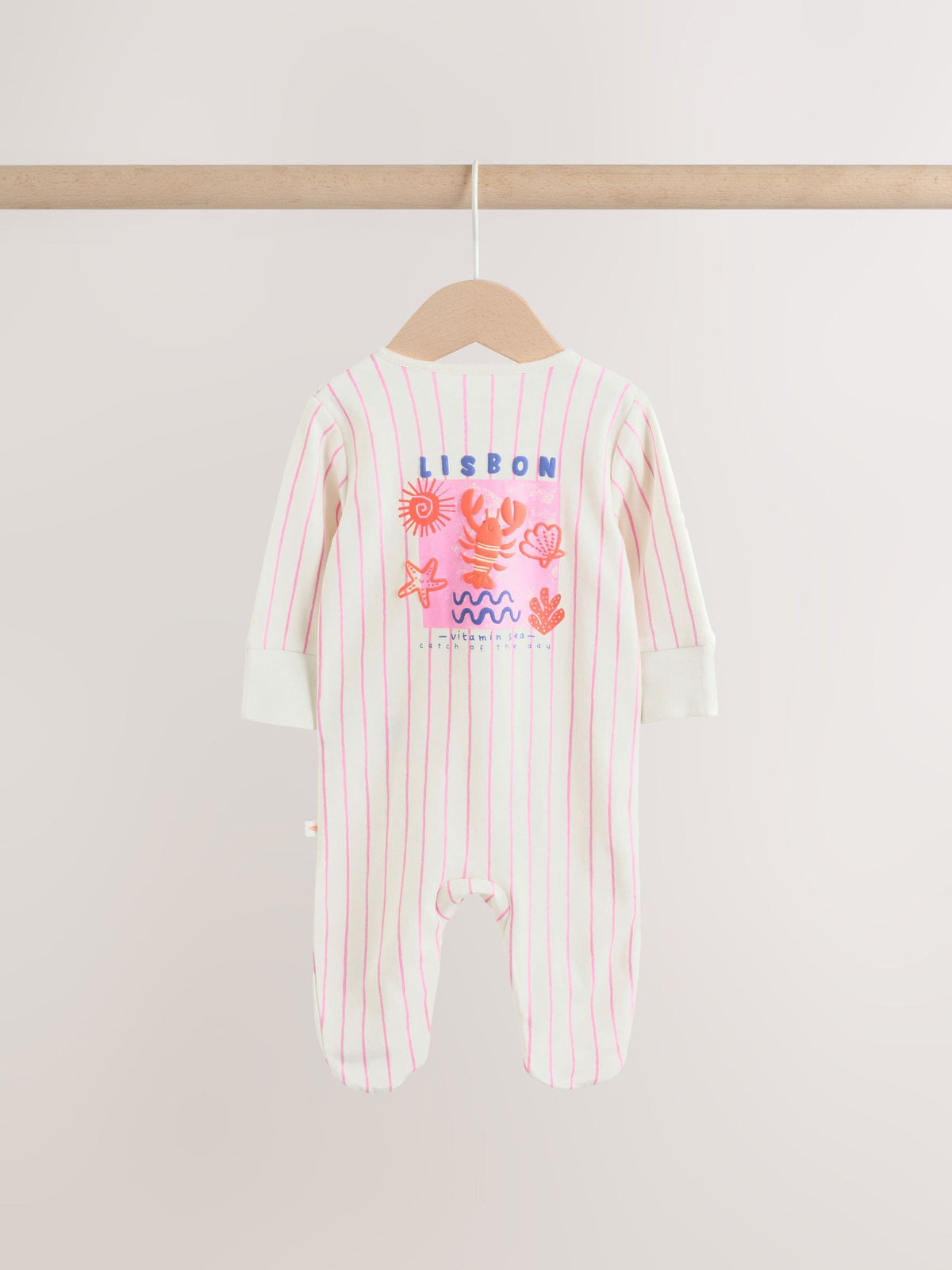Red/Pink Baby Sleepsuits 3 Pack (0mths-3yrs)
