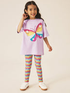 Little Bird Rainbow Butterfly T-Shirt and Leggings 2 Piece Set