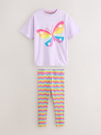 Little Bird Rainbow Butterfly T-Shirt and Leggings 2 Piece Set