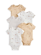 Mamas & Papas Cream Duckling Bodysuits 5 Pack