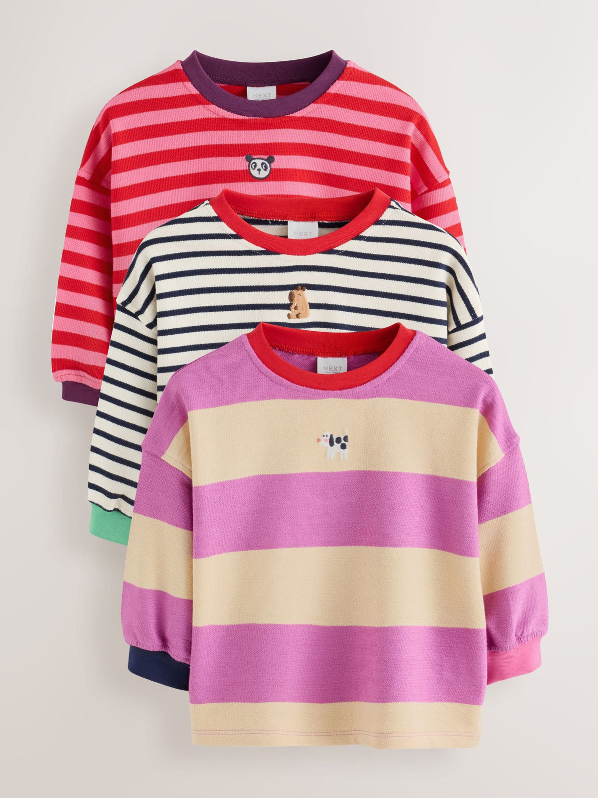 Multi Stripe T-Shirts 3 Pack (3mths-7yrs)