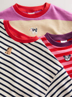 Multi Stripe T-Shirts 3 Pack (3mths-7yrs)